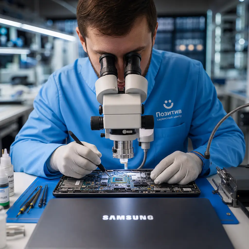 Замена видеокарты ноутбука Samsung в Новой Усмани