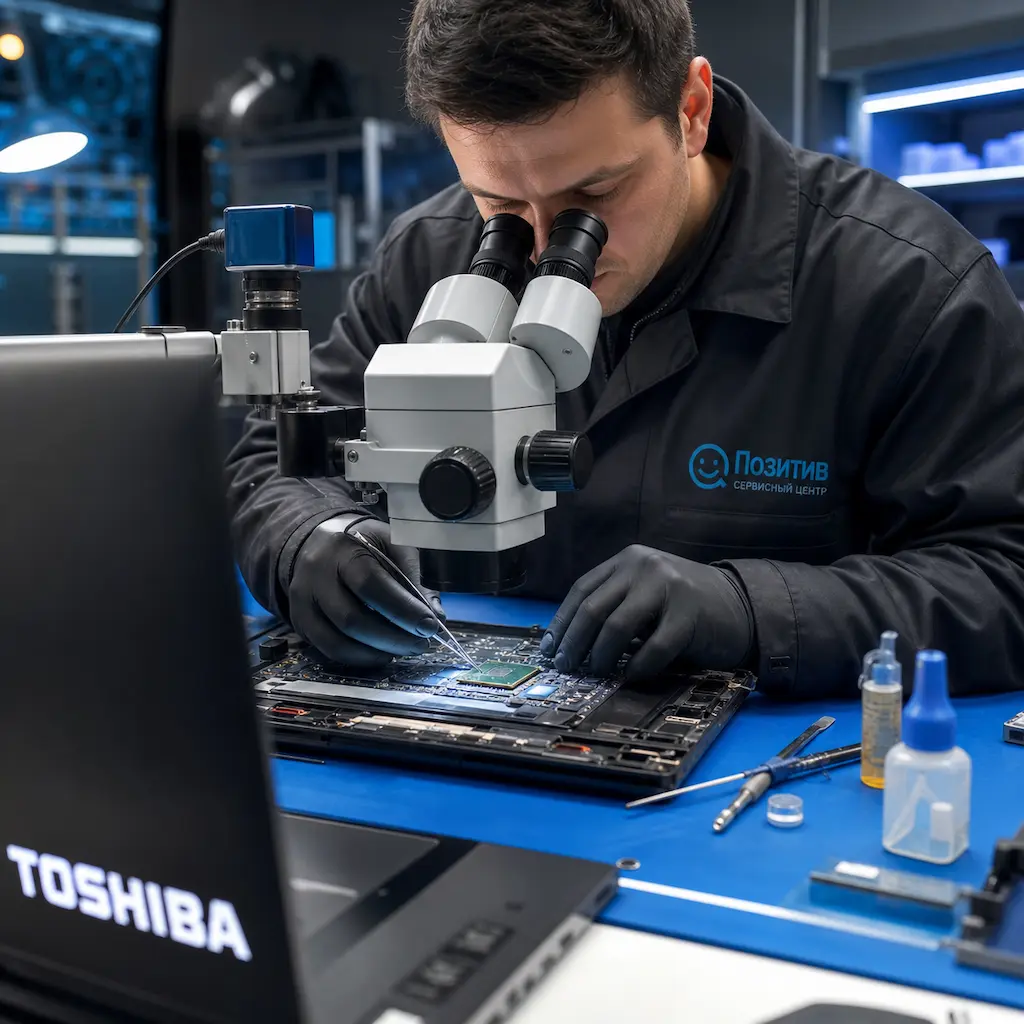 Замена видеокарты ноутбука Toshiba в Новой Усмани