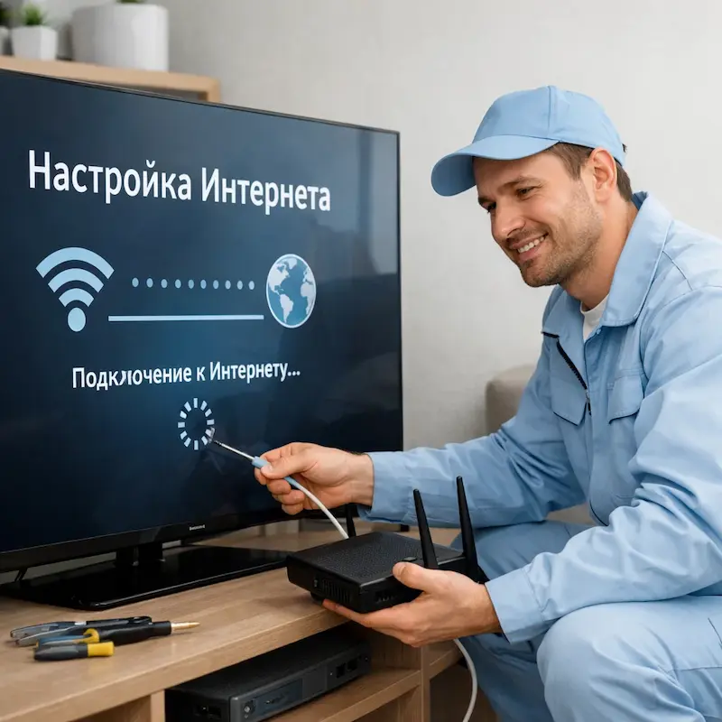 Настройка интернета на ТВ в Новой Усмани