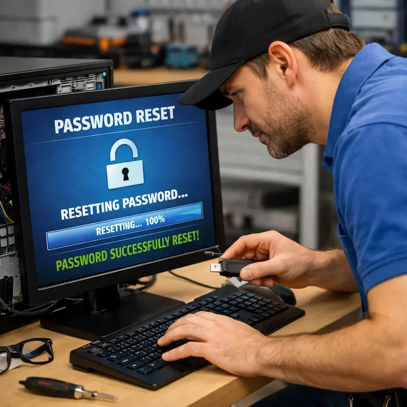 Сброс пароля от компьютера в Новой Усмани