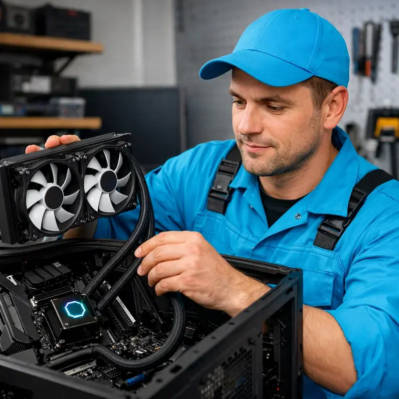 Установка водяного охлаждения на компьютер в Новой Усмани