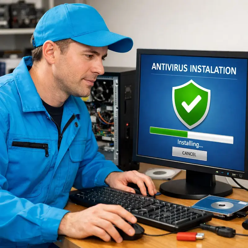 Установка антивируса на ноутбук в Новой Усмани