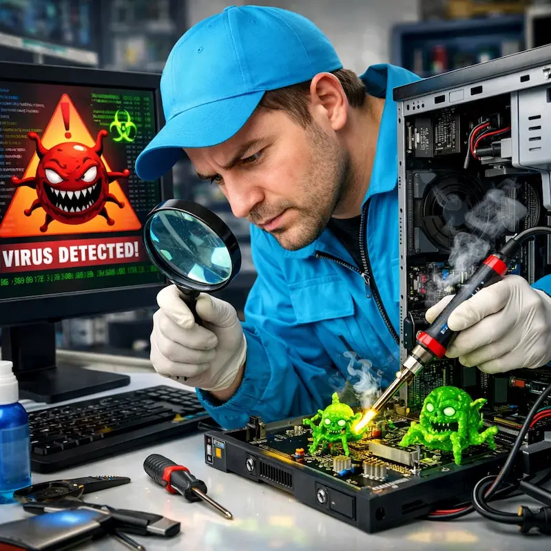 Вылечить компьютерный вирус в Новой Усмани