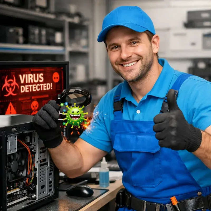 Удаление вирусов с компьютера в Новой Усмани